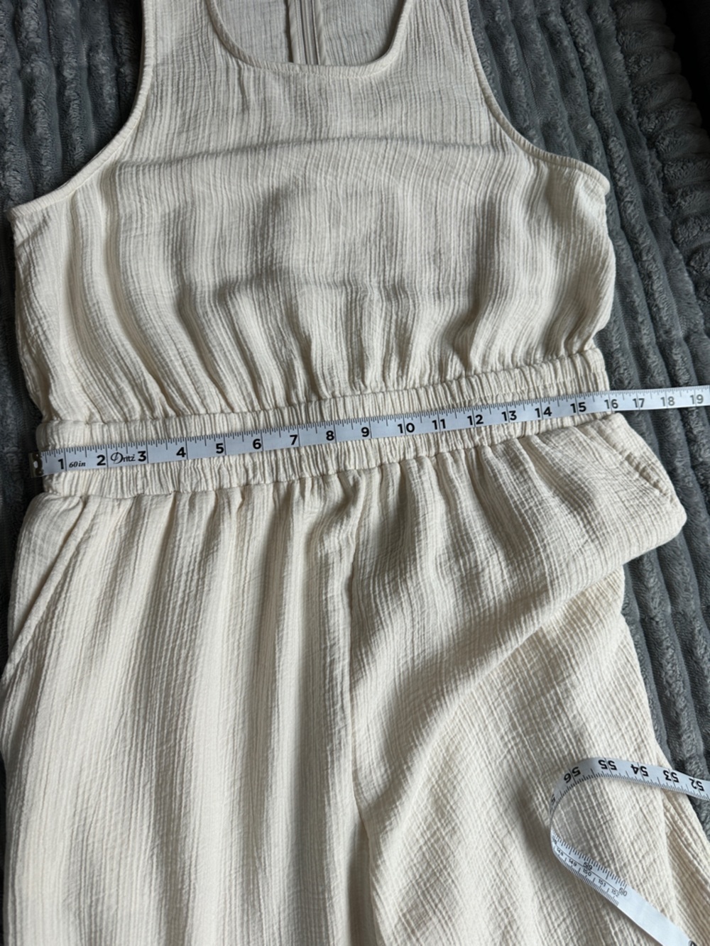 a new day Cream Sleeveless guaze Wide-Leg Jumpsuit - Picture 10 of 12